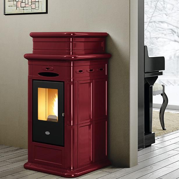 Pellettitakka Eva Calòr Erminy 8kW, punainen