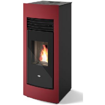 Pellettitakka Eva Calor Letizia 9kW, ilmakiertoinen, punainen