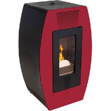 Pellettitakka Ortles 10kW, ilmakiertoinen, punainen