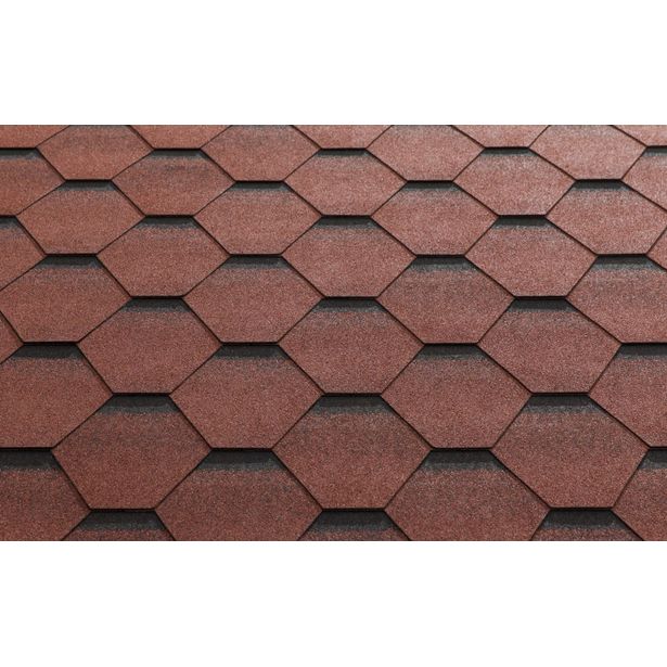 Kattohuopa Katepal Katrilli, ruskanpunainen, 3m2/pkt