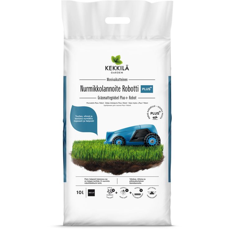 Nurmikkolannoite PLUS+ Robotti 10 L Kekkilä