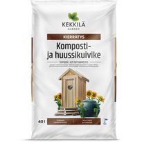 Kierrätys Komposti- ja huussikuivike Kekkilä 70 säkkiä x 40l/lava, 2800 litraa