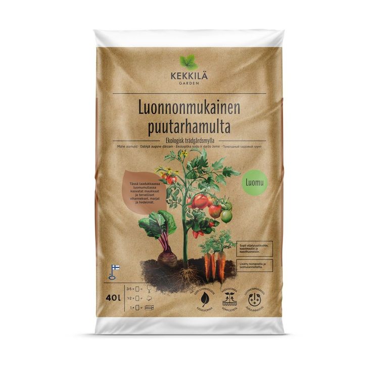 Luonnonmukainen puutarhamulta Kekkilä, 70 säkkiä x 40 litraa/lava, 2800 litraa
