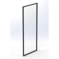 Terassilasi Keraplast P23 kiinteä 1-os., harmaa, kirkas lasi, mittatilaus