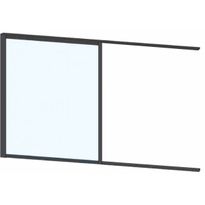 Terassin liukulasi-ikkuna Keraplast 1-os. 1100x915mm, kirkas/musta
