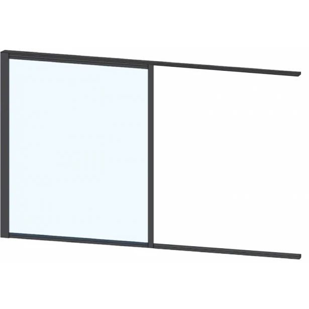 Terassin liukulasi-ikkuna Keraplast 1-os. 1100x915mm, kirkas/musta