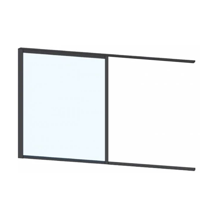 Terassin liukulasi-ikkuna Keraplast 1-os. 1100x915mm, kirkas/musta
