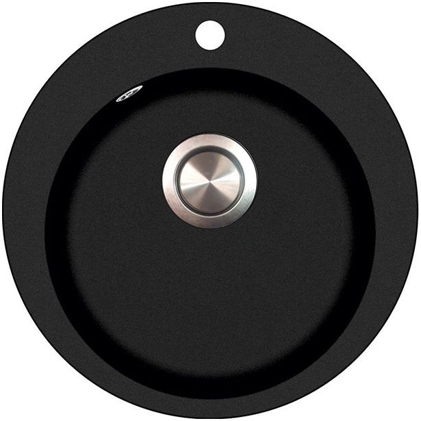 Keittiöallas Kiwi SR100W, Ø505mm, kvartsikomposiitti, musta