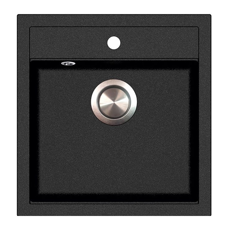 Keittiöallas Kiwi SQT100W, 490x510mm, kvartsikomposiitti, musta