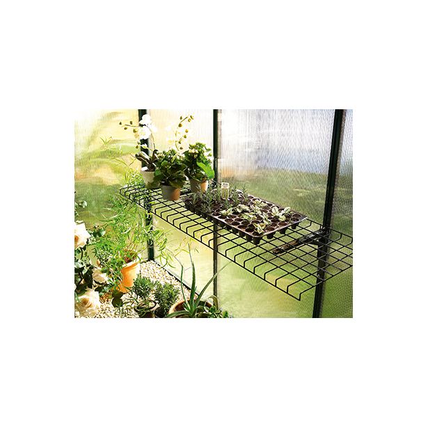 Taittuva teräslankahylly Biogreen, 40x120cm, vihreä