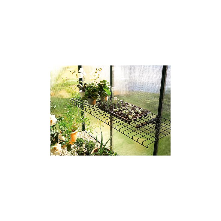 Taittuva teräslankahylly Biogreen, 40x120cm, vihreä