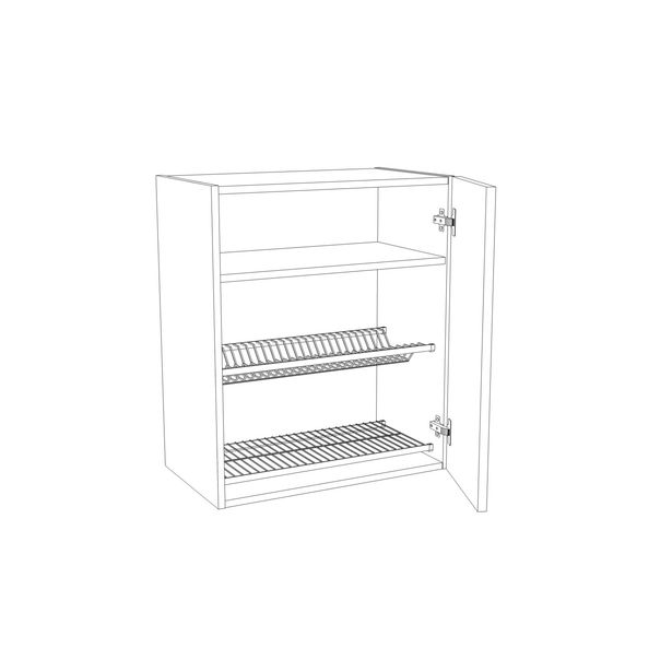 Astiankuivauskaapin runko Ideal Keittiöt 703mm valkoinen