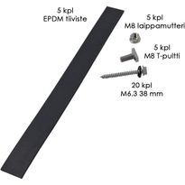 Asennussarja aaltopeltikattokiinnikkeelle Kontio Solar Strong