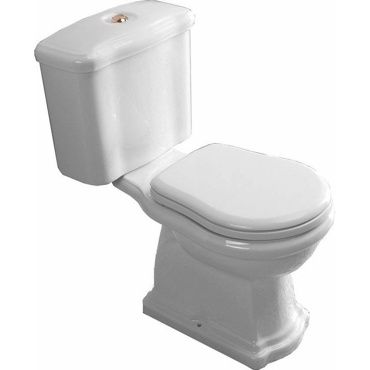 WC-istuin Kerasan Retro 3, S-lukko, pronssi, 3/6l kaksoishuuhtelu