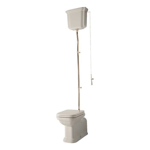 WC-istuin Kerasan Waldorf 1, keraamisella yläsäiliöllä, pronssi