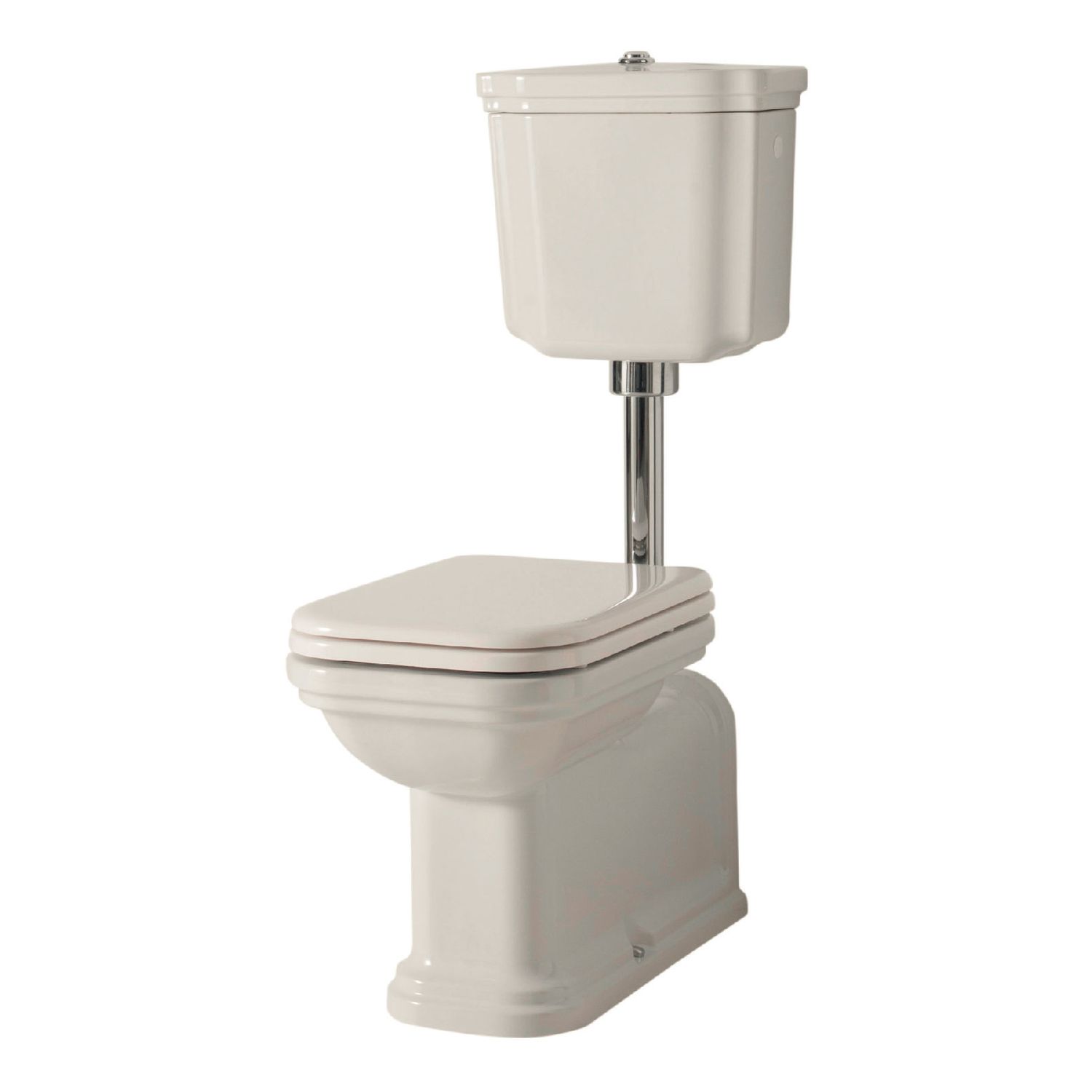 WC-istuin Kerasan Waldorf 2, keraamisella alasäiliöllä, kromi