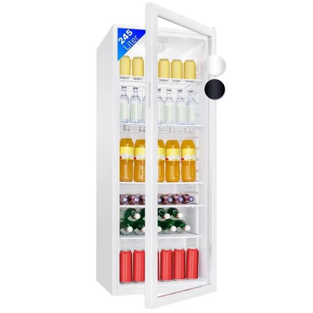 Jääkaappi lasiovella Bomann KSG7289W, 55cm, valkoinen