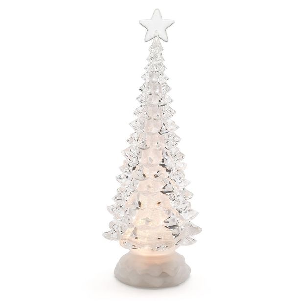 Valokoriste Konstsmide, IP20, pyörivä joulukuusi, paristokäyttöinen, Ø12x33cm