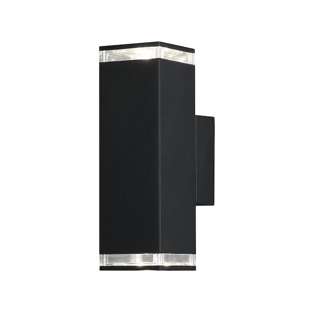 LED-Seinävalaisin Konstsmide Pollux 407-750, 2xGU10, musta