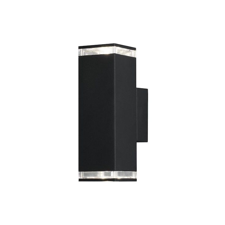 LED-Seinävalaisin Konstsmide Pollux 407-750, 2xGU10, musta