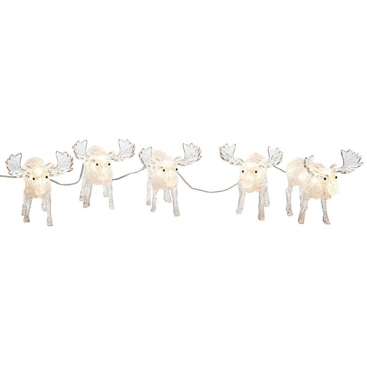 Valokoriste Konstsmide Hirvet, IP44, 5-osainen, 40 x LED, 13cm