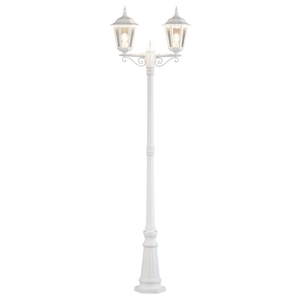 Pylväsvalaisin Konstsmide Firenze 7234-250, valkoinen, 2-haarainen, 2200mm