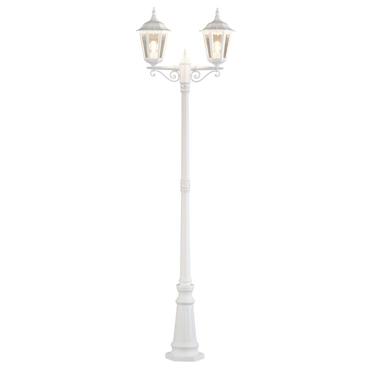 Pylväsvalaisin Konstsmide Firenze 7234-250, valkoinen, 2-haarainen, 2200mm