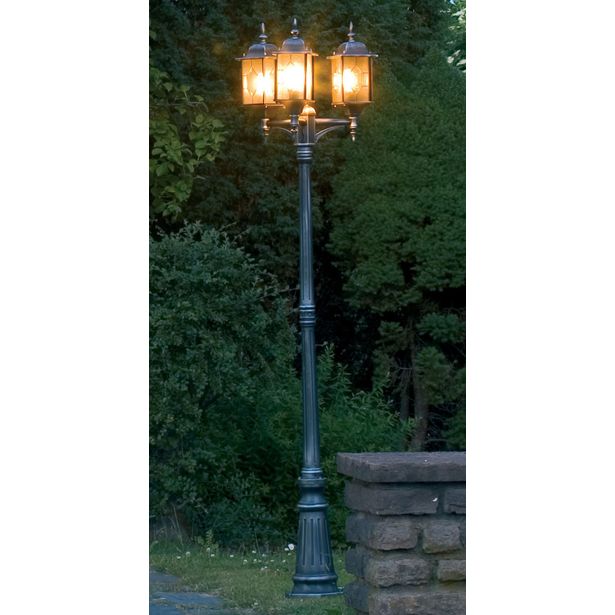 Pylväsvalaisin Konstsmide Milano 7244-759, 570x570x2300mm, 3-haarainen, mustahopea