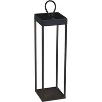 LED-lyhtyvalaisin Konstsmide Ravello, 50cm, ladattava, musta
