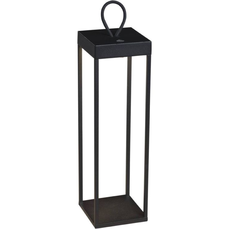 LED-lyhtyvalaisin Konstsmide Ravello, 50cm, ladattava, musta