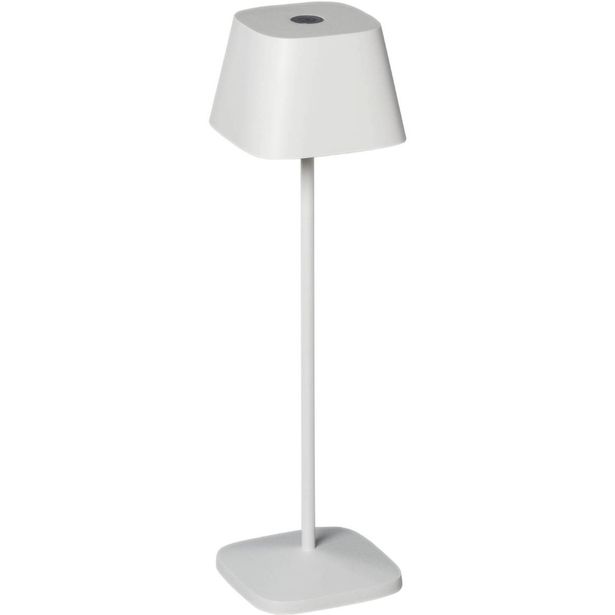 LED-pöytävalaisin Konstsmide Capri, ladattava, valkoinen