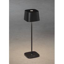 LED-pöytävalaisin Konstsmide Capri, ladattava, musta