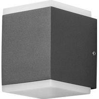 LED-ulkoseinävalaisin Konstsmide Monza, 80x92x105mm, 2x6W, antrasiitinharmaa