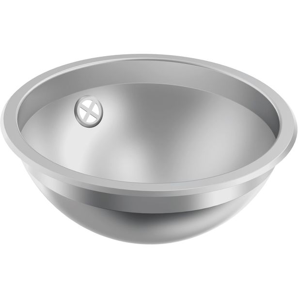Pesuallas KWC RNDX260, Ø260mm, rst, satiinipintainen