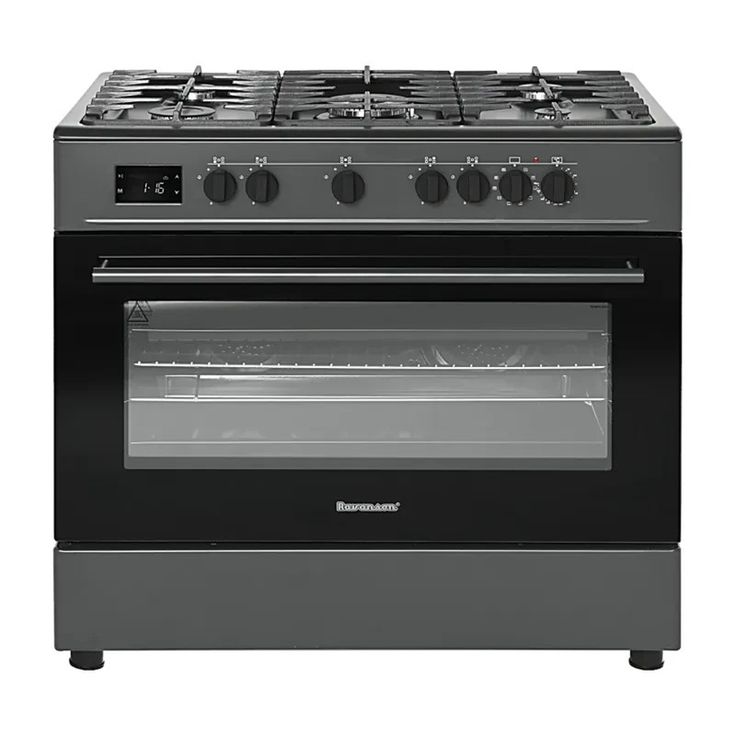 Kaasuliesi Ravanson Chef Modern KWGEK90, sähköuunilla, 95.5cm, musta