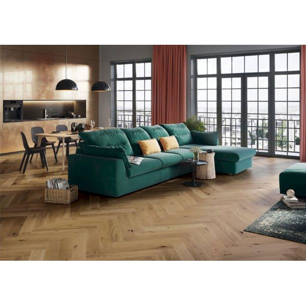 Kalanruotoparketti DomusFlooring Tammi Ashford HB, 14x130x725mm