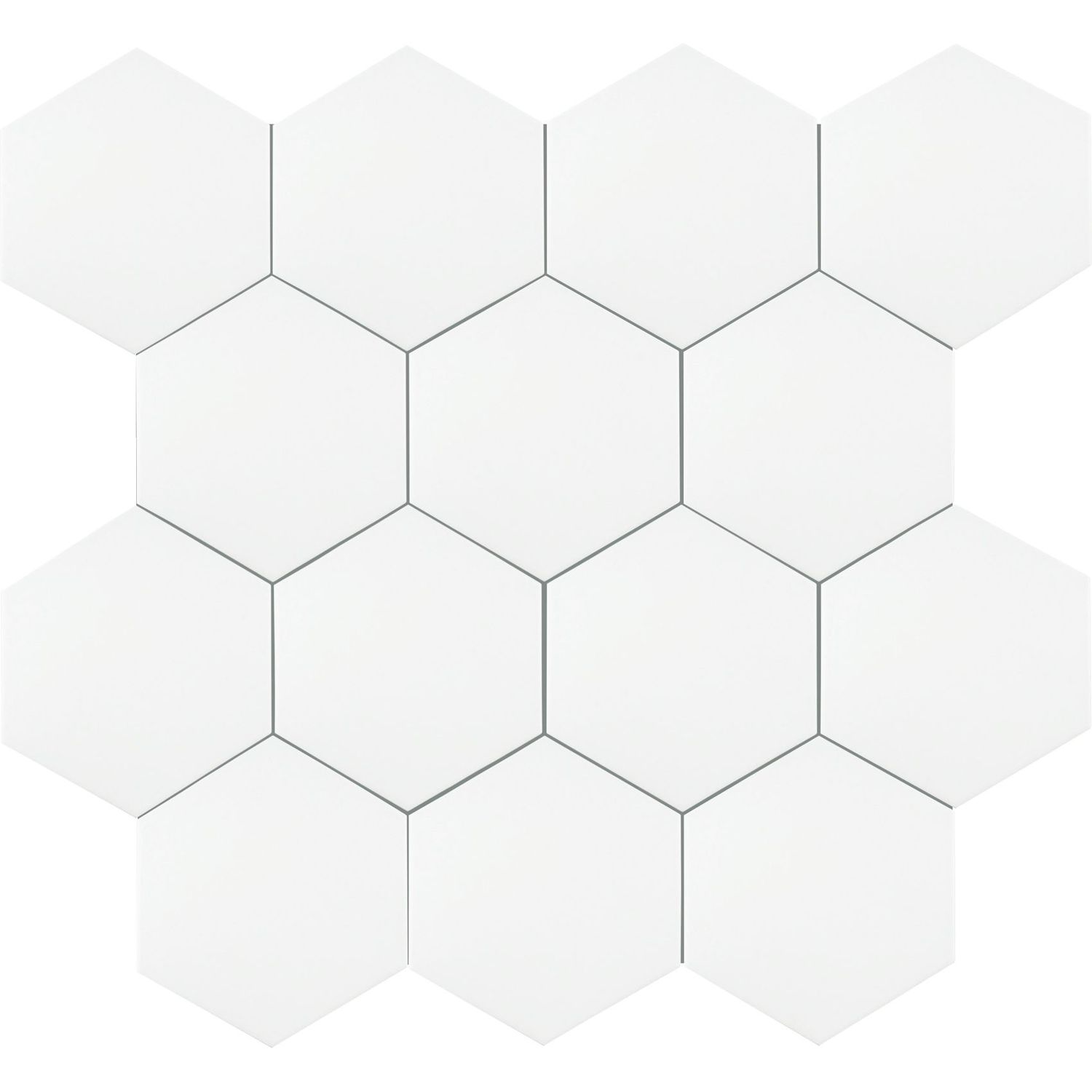 Lattialaatta Kymppi-Lattiat History Jugend Basic Hex White, himmeä, 250x250mm