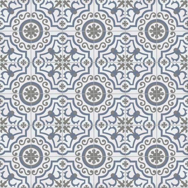 Kuviolaatta Kymppi-Lattiat History Jugend Alhambra Decor, himmeä, 250x250mm