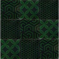 Kuviolaatta History Jugend Antique Secor Green Mix, tummanvihreä - HISTANTDGREEN