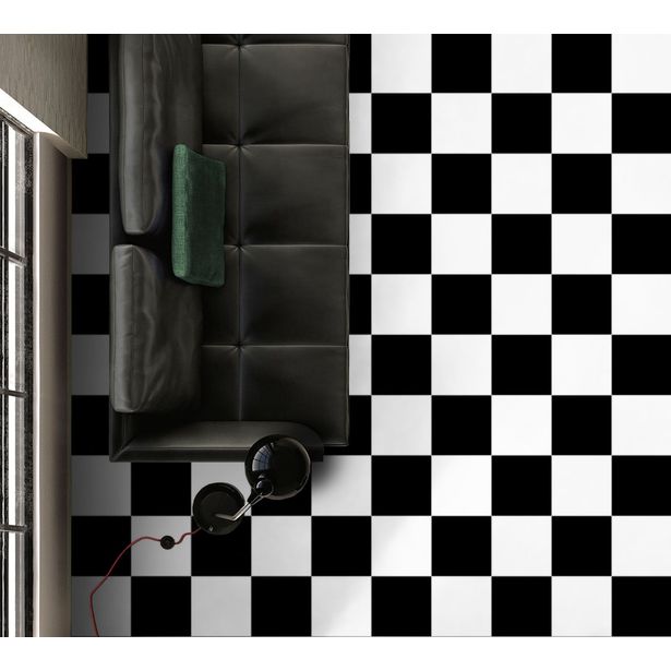 Lattialaatta Kymppi-Lattiat History Jugend Basic Black, himmeä, 250x250mm