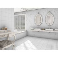 Lattialaatta Kymppi-Lattiat History Jugend Basic White, himmeä, 250x250mm
