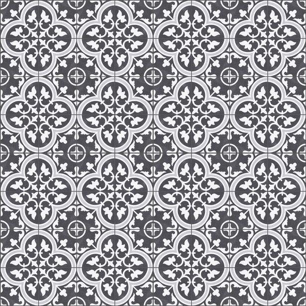 Kuviolaatta Kymppi-Lattiat History Jugend Edinburgh Black, himmeä, 250x250mm