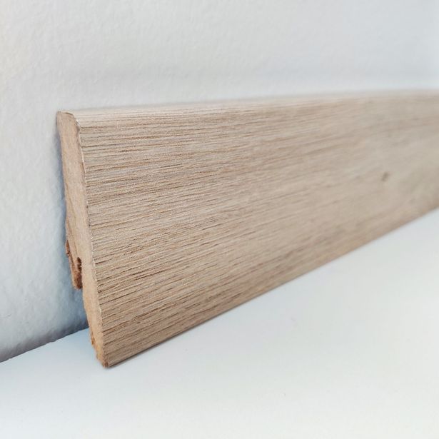 Jalkalista DomusFlooring, 18x58x2400 mm, MDF, valkaistu tammi