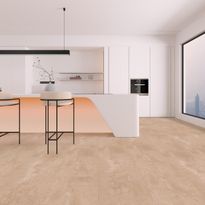 Kivikomposiittivinyylilaatta DomusFlooring Loviattaren lumokivi, integroitu askeläänieriste