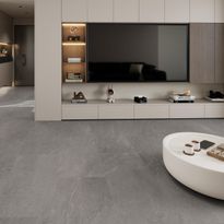 Kivikomposiittivinyylilaatta DomusFlooring Raunin rakkakivi, integroitu askeläänieriste