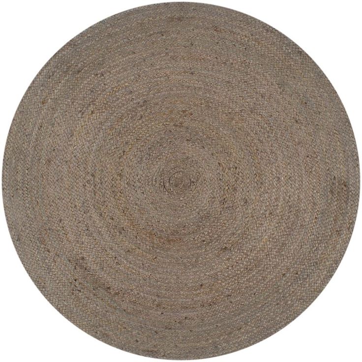 Käsintehty pyöreä juuttimatto 150 cm harmaa_1