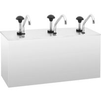 Kastikkeen annostelija ruostumaton teräs 3 x 3,5 l