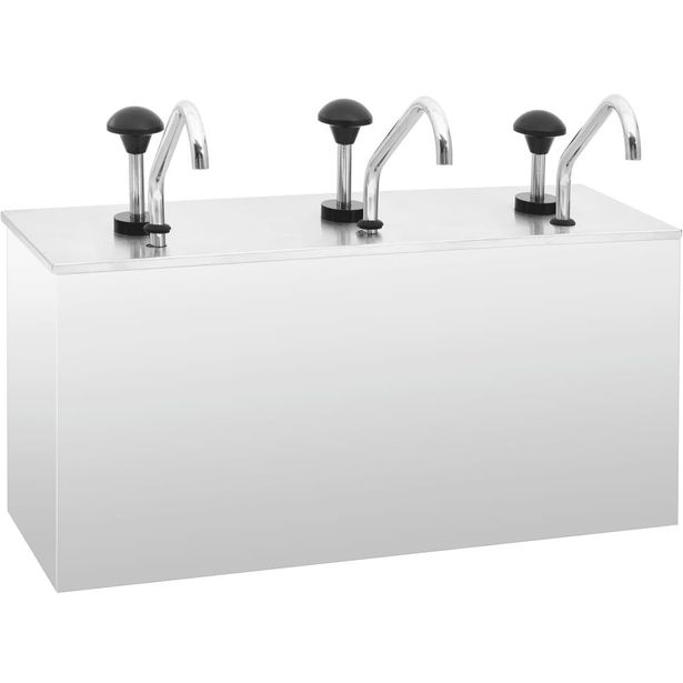 Kastikkeen annostelija ruostumaton teräs 3 x 3,5 l_1