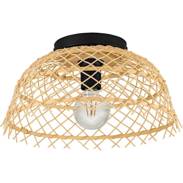 Kattovalaisin Eglo Aunsby 40W Ø37cm rottinki musta