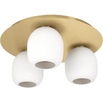 Kattovalaisin Eglo Manzanares, 3x40W, Ø45cm, kulta/valkoinen, Verkkokaupan poistotuote